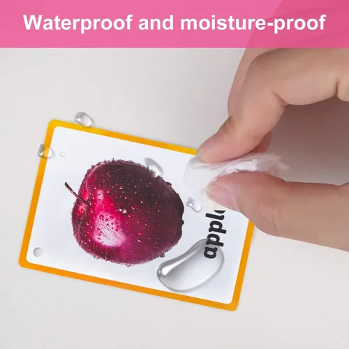 Vista 4 de 21 unids/set fruta niños regalos inglés tarjetas flash tarjeta de bolsillo educativo aprendizaje bebé juguetes para niños pre-jardín de infantes