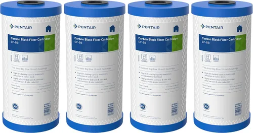 Vista 6 de Pentair Pentek EP-10 Filtro de agua de carbono, 10 pulgadas, cartucho de repuesto de bloque de carbono para debajo del fregadero con filtro