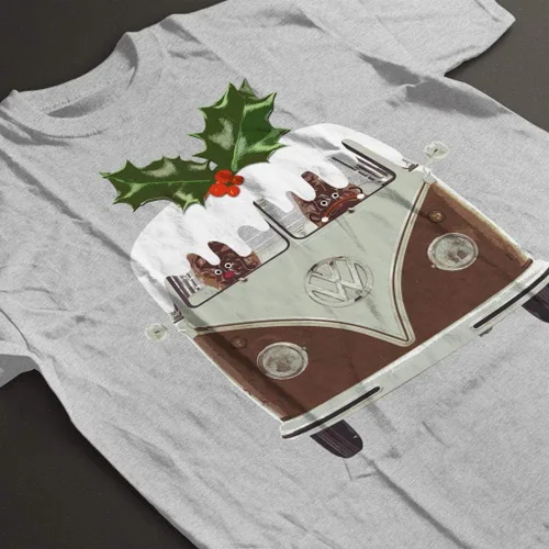 Vista 4 de Volkswagen Christmas Pudding Camper Women's T-Shirt