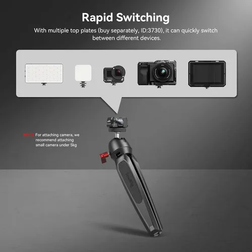 Vista 7 de SMALLRIG Placa de liberación rápida HawkLock Mini Adaptador de montaje de cámara de liberación rápida con tornillo de 1/4 pulgadas, para abrazadera