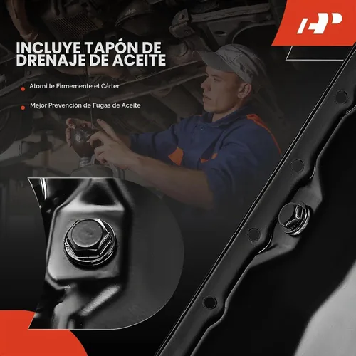 Vista 6 de A-Premium Bandeja de aceite inferior del motor con tapón de drenaje Compatible con Volkswagen Jetta 2005-2018, Passat 2012-2018, Golf 2010-2014