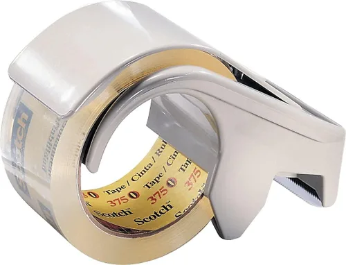 Vista 2 de Scotch H122 - Dispensador compacto y de carga rápida para cinta de sellado de cajas, núcleo de 3 pulgadas, plástico, gris