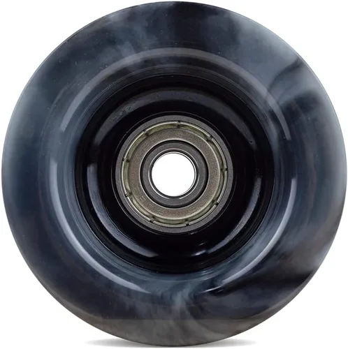 Vista 2 de Ruedas de patines en blanco y negro, 60 × 1.575 in, juego de ruedas 88A Quad Skate con rodamientos