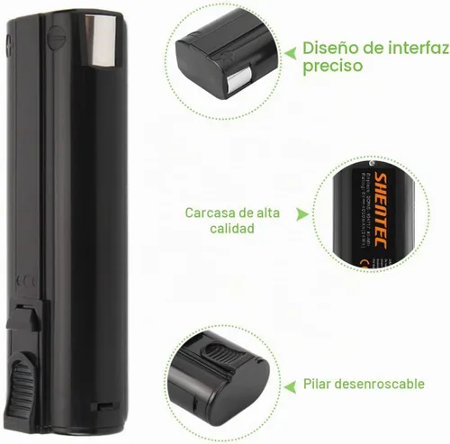 Vista 4 de Shentec Paquete de 2 baterías Ni-MH de 4000mAh 6V compatibles con Paslode