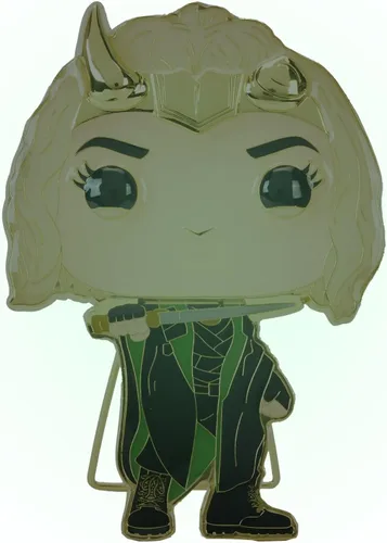 Vista 4 de Funko Pop! Pin Marvel - Loki, Sylvie con Cape Glow in the Dark