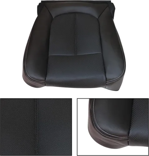 Vista 4 de Priprilod Funda de asiento de repuesto perforada de cuero negro compatible con Ford F250 F350 F450 F550 Lariat 2011 2012 2013 2014 2015 2016