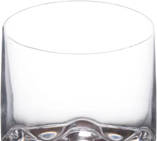 Vista 4 de TrueCraftware - 8-1/2 oz de policarbonato de vidrio de roca con base pesada con pies, color transparente viene en cada uno- Vaso de plástico