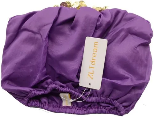 Vista 3 de ZLTdream top de gasa mangas largas para bailarina de danza del vientre, para mujer.