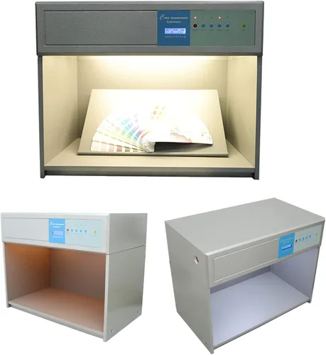 Vista 3 de TECHTONGDA Tabla de calibración del color de la caja de evaluación del color del gabinete a juego del color con 4 fuentes de luz D65 TL84