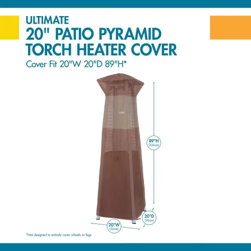 Vista 8 de DUCKCOVERS Ultimate - Funda impermeable para calentador de antorcha piramidal de patio de 21 pulgadas, cubierta para calentador de exteriores