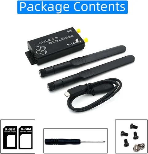 Vista 7 de HLT Adaptador NGFF (M.2) a USB 2.0 (tipo C) con ranura para tarjeta SIM e interfaz de alimentación auxiliar para módulo WWAN/LTE