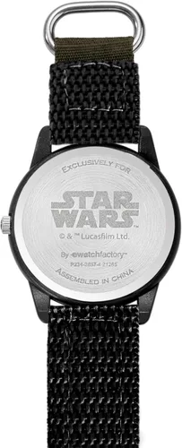 Vista 3 de STAR WARS Reloj de profesor de tiempo plástico para niños, reloj analógico de correa de nailon de cuarzo, Camo, Plástico