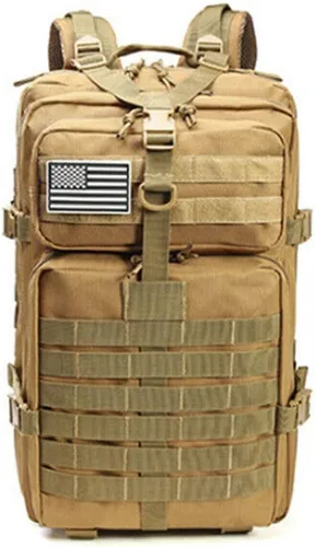 Vista 8 de Mochila táctica 45L 3 días Bug Out Molle Survival Mochila, ACU, Sistema Molle