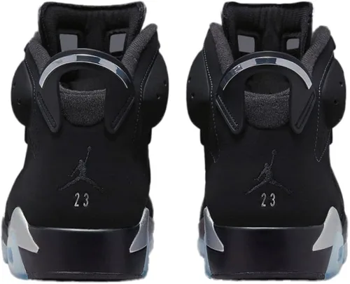 Vista 5 de Jordan 6 Retro Black Chrome BlackMetallic Silver-Black (DX2836 001) para hombre, Azul hielonegro-vela-blanco