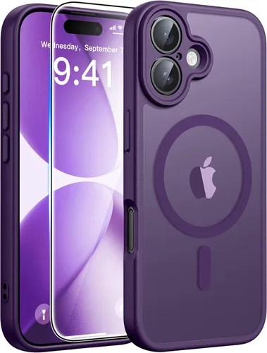 Vista 153 de FNTCASE - Funda para iPhone 16 Pro: magnética, mate, translúcida, de grado militar, protectora contra caídas, resistente, fina, duradera y a prueba