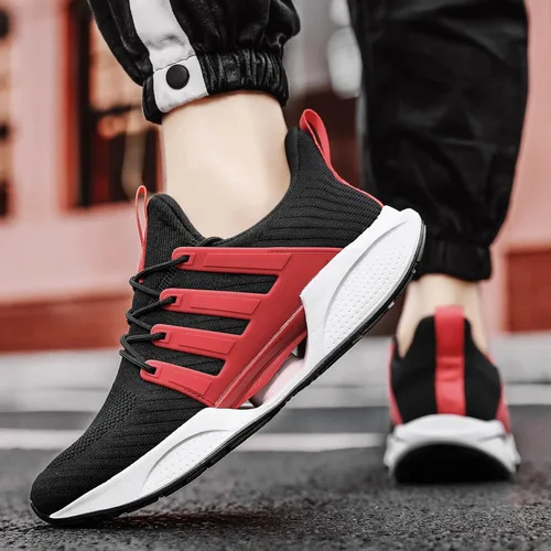 Vista 8 de Wedowu Zapatos deportivos cómodos para hombre que absorben los golpes, ligeros, antideslizantes, para correr, caminar, deportes, moda, casual