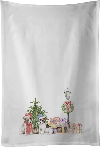 Vista 8 de Caroline's Treasures CK8100WTKT - Juego de 2 toallas de cocina con diseño de bulldog francés con diseño de país de las maravillas navideñas