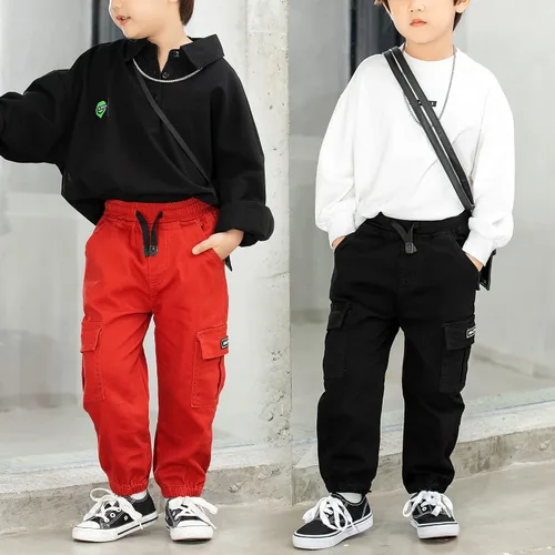 Vista 7 de MINI PANDA Pantalones para niños pequeños, paquete de 2 pantalones de meter