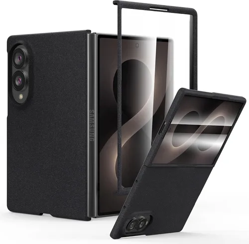 Vista 10 de Funda delgada para Galaxy Z Fold 5, [película de pantalla frontal dura transparente incorporada + parte trasera de policarbonato duro]