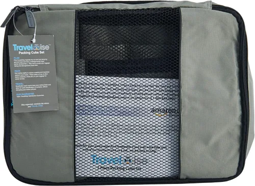 Vista 6 de TravelWise sistema de cubos de empaque, juego de 5piezas durable, Plateado), 896893001336