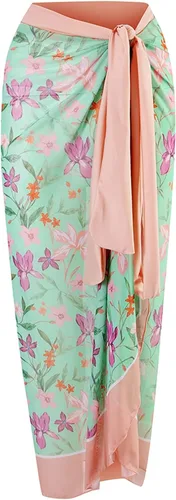 Vista 2 de Traje de baño de una pieza para mujer con traje de baño estampado, falda larga, traje de baño ajustado de verano