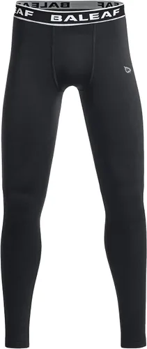 Vista 3 de BALEAF Pantalones de compresión para jóvenes, leggings para niños, pantalones de béisbol para niños, medias de capa base, fútbol, baloncesto