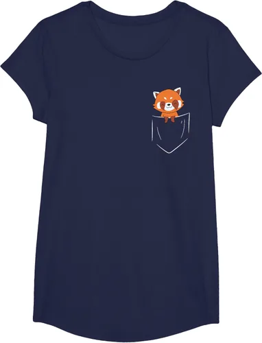 Vista 27 de Funny Red Panda In Pocket - Camiseta con bolsillo, Negro, S