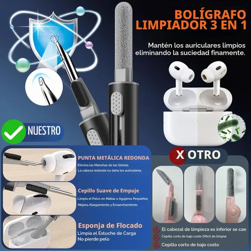 Vista 6 de Pohgelan - Funda compatible con AirPods Pro 2ª/1ª (verde) Cerradura magnética automática con kit de limpieza, compatible con Magsafe