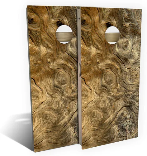 Vista 10 de Slick Woody's Professional-Grade Cornhole Boards - 4'x2' Solid Wood Regulation Woodgrain Bean Bag Toss Game with 8 Resin Filled Bags Madera de musgo
