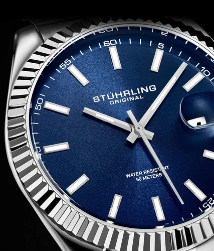 Vista 4 de Stuhrling Original Symphony Regent Coronet Reloj de pulsera de acero inoxidable para hombre