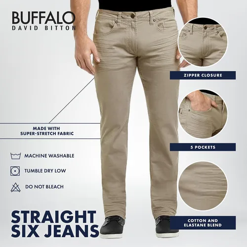 Vista 4 de Buffalo David Bitton Torpedo - Sarga elástica para hombre, color carbón