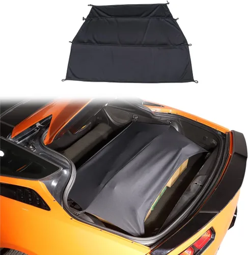 Vista 9 de Cubierta de carga para maletero de automóvil compatible con Chevrolet Corvette C7 2014-2019, protección retráctil de seguridad para maletero