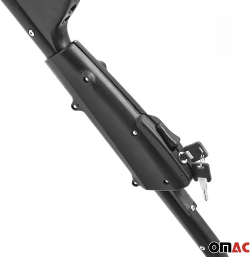Vista 9 de OMAC Soporte para bicicleta de montaje en techo para coche, portador de bicicleta, universal, con cerradura negra