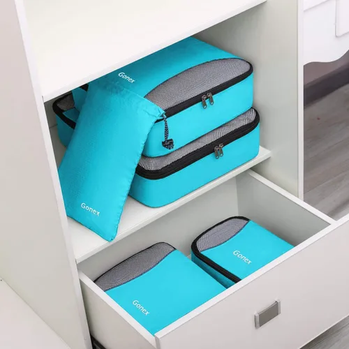 Vista 4 de Gonex Packing Cubes for suitcase, 9 Set Lightweight Travel Luggage Packing Organizers with Laundry Bags Travel Essentials Travel Bags for Carry on