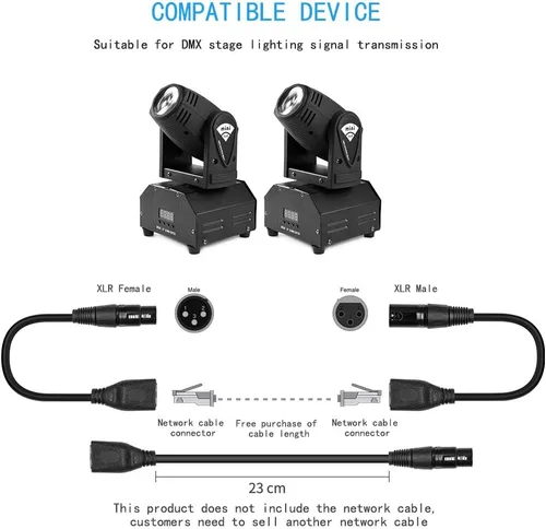 Vista 4 de Cable adaptador XLR a RJ45 de 3 pines, cable XLR hembra a RJ45, cable de extensión de conector de red RJ45, uso Ethernet Cat5 para serie