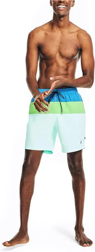 Vista 2 de Nautica Natación de secado rápido con bloques de color estándar de 8 pulgadas para hombre