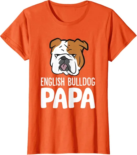 Vista 64 de Camiseta divertida de Bulldog Inglés para papá dueño de perro, Negro