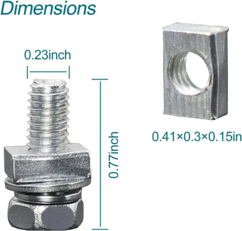 Vista 2 de Juego de 6 piezas de pernos y tuercas, pernos y tuercas para batería de motocicleta, tornillo y tuerca de batería de motocicleta M6x16MM, pernos