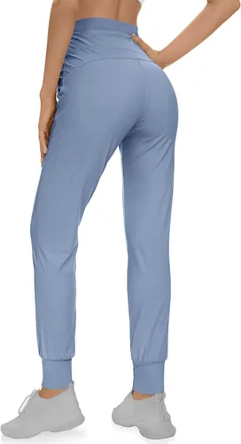 Vista 2 de TARSE Pantalones deportivos para mujer con bolsillos y cordón para correr
