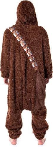 Vista 2 de Star Wars - Disfraz de Chewbacca Chewie Kigurumi para adultos, pijama para hombres y mujeres