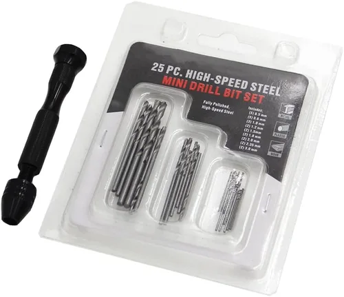 Vista 7 de 20 piezas de 0.020 in HSS Micro Twist Broca de acero de alta velocidad para madera, plástico, metal blando