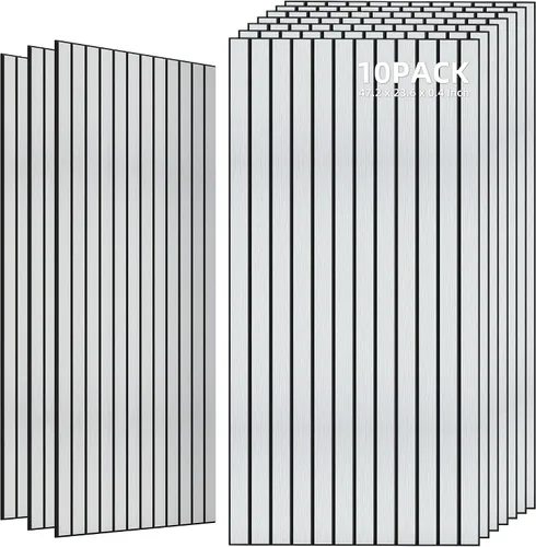 Vista 44 de TO-TH Juego de 4 paneles de pared insonorizados de 47.2 x 23.6 pulgadas con aspecto de madera, absorben el sonido, paneles acústicos grandes
