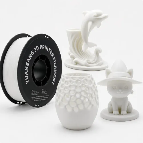 Vista 34 de Filamento PETG para impresora 3D, precisión dimensional +/- 0.001 in, carrete de 2.2 libras, 0.069 in, plateado 2.2 lbs plata