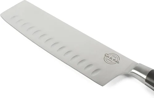 Vista 8 de Sur La Table Kitchen Essentials - Juego de 5 piezas de cuchillos de acero alemán con mango triple remachado en bloque magnético de madera de haya