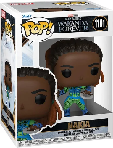 Vista 2 de POP Marvel: Black Panther: Wakanda Forever - Figura de vinilo de Nakia Funko (paquete con funda protectora de caja compatible), multicolor, 3.75