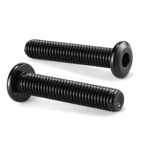 Vista 17 de M5 x 6mm 10Pcs Tornillos de cabeza plana con casquillo hexagonal, 304 Acero inoxidable 18-8, rosca completa, óxido negro de SG TZH