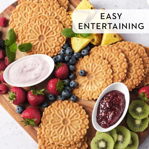 Vista 4 de Reko pizzelle Italiano Waffle Galleta Vainilla – 20 onzas (Kosher)