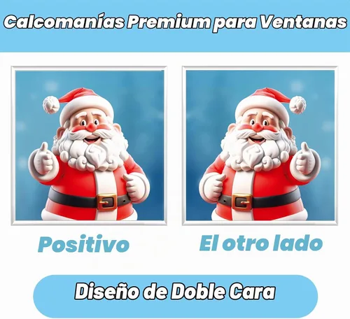 Vista 3 de Adhesivos navideños y calcomanías de Navidad para decoración de ventanas 3D Colorido