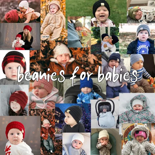 Vista 9 de Funky Junque - Gorro tejido tipo Beanie calentito para bebé, ideal para el invierno