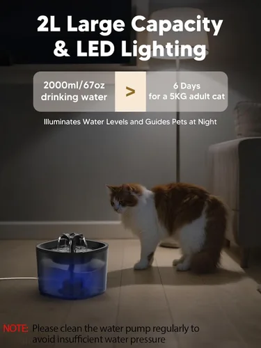 Vista 6 de Alimentador automático para gatos y fuente de agua, dispensador de alimentos secos para gatos con temporizador de 4 litros/16 tazas, llamada